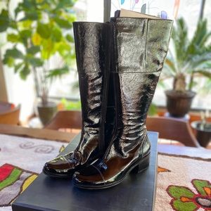 Black Ecco women’s knee high boots